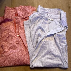 Lot of 2 Greg Norman performance polos size large men’s